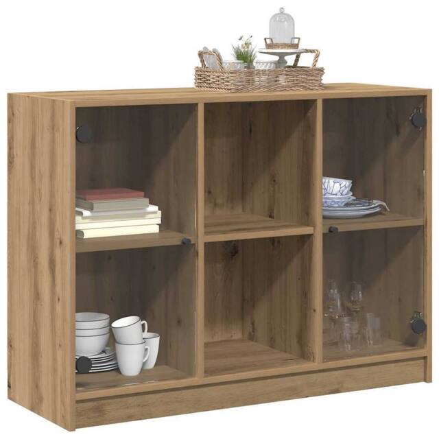 Berkfield Home Sideboard Artisian Oak 102x37x75.5 cm Engineered Wood in Brown - image 1