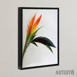 "Artery8 Bird Of Paradise Tropical Flower Framed Canvas Wall Art Print - Size: W12"" x H16""" - thumbnail 2