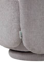 Living and Home Chenille Upholstered Swivel Chair Armchair in Grey - thumbnail 8