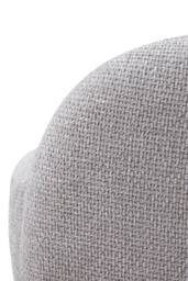 Living and Home Chenille Upholstered Swivel Chair Armchair in Grey - thumbnail 7