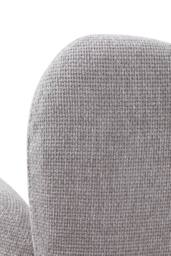 Living and Home Chenille Upholstered Swivel Chair Armchair in Grey - thumbnail 9