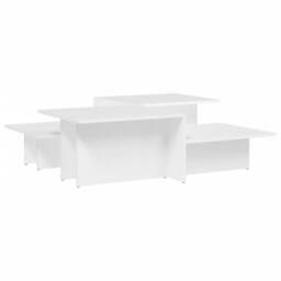 Berkfield Home Decorative Coffee Tables 2 pcs White Engineered Wood - thumbnail 3