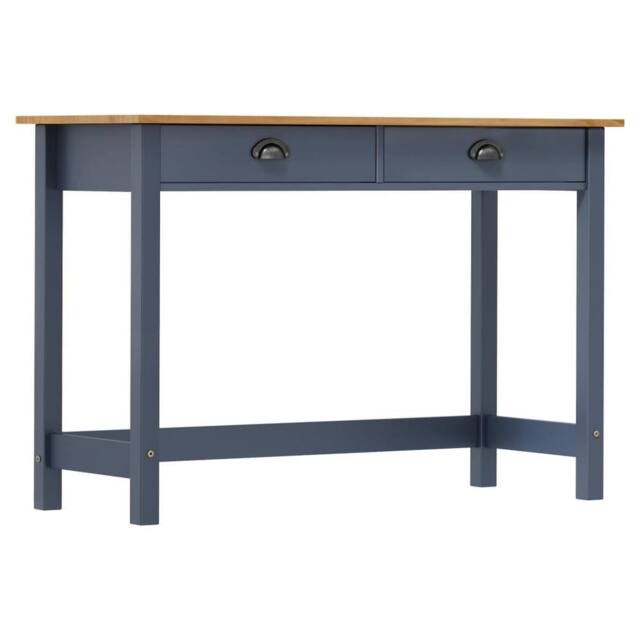 Berkfield Home Console Table Hill with 2 Drawers Grey 110x45x74 cm Solid Pine Wood - Size: 110 x 45 x 74 cm - image 1