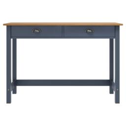 Berkfield Home Console Table Hill with 2 Drawers Grey 110x45x74 cm Solid Pine Wood - Size: 110 x 45 x 74 cm - thumbnail 2