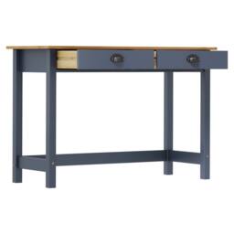 Berkfield Home Console Table Hill with 2 Drawers Grey 110x45x74 cm Solid Pine Wood - Size: 110 x 45 x 74 cm - thumbnail 3