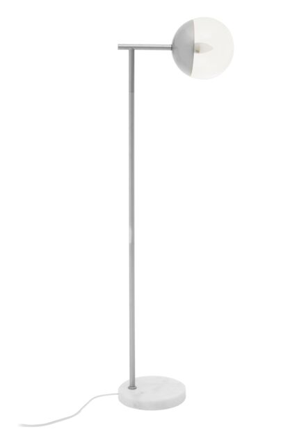 Orsina Sturdy Chrome Finish Metal Floor Lamp, Versatile Tall Lamp On The Floor, Effortlessly Elegant Bedroom Lamp in Silver - image 1