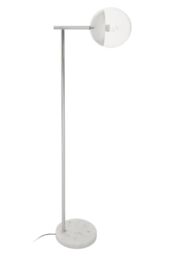 Orsina Sturdy Chrome Finish Metal Floor Lamp, Versatile Tall Lamp On The Floor, Effortlessly Elegant Bedroom Lamp in Silver - thumbnail 2