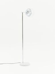 Orsina Sturdy Chrome Finish Metal Floor Lamp, Versatile Tall Lamp On The Floor, Effortlessly Elegant Bedroom Lamp in Silver - thumbnail 3