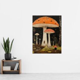 "Artery8 Beneath The Mushroom Canopy Artwork A Whimsical Scene In A Fairy Forest Extra Large XL Unframed Wall Art Poster Print - Size: W24"" x H32""" - thumbnail 4