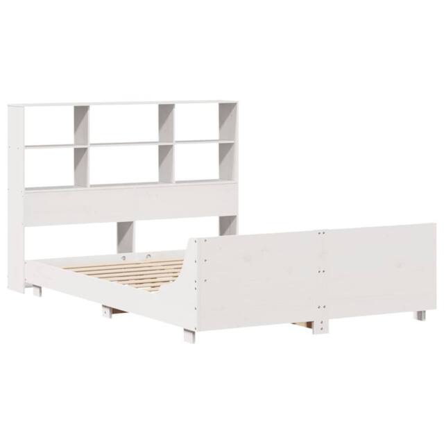 Berkfield Home Full Bed Frame without Mattress White 160x200 cm Solid Wood Pine - image 1