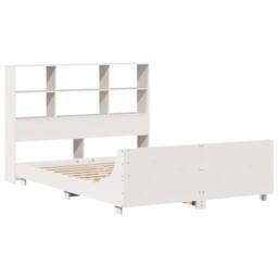 Berkfield Home Full Bed Frame without Mattress White 160x200 cm Solid Wood Pine - thumbnail 1