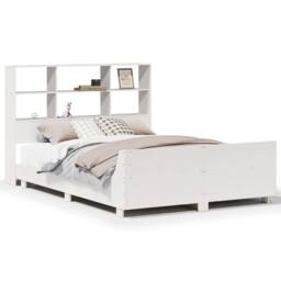 Berkfield Home Full Bed Frame without Mattress White 160x200 cm Solid Wood Pine - thumbnail 3