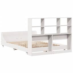 Berkfield Home Full Bed Frame without Mattress White 160x200 cm Solid Wood Pine - thumbnail 8