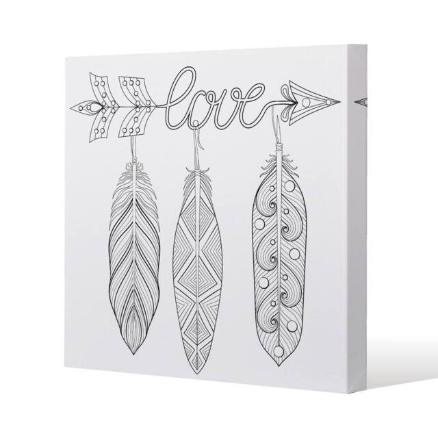 Benjamin Tate Design Bohemian Arrow (Canvas Print) / 46 x 46 x 4cm in Natural - Size: 46 x 46 x 4 cm - image 1