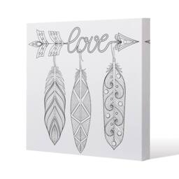 Benjamin Tate Design Bohemian Arrow (Canvas Print) / 46 x 46 x 4cm in Natural - Size: 46 x 46 x 4 cm - thumbnail 1