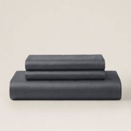 Bedable 100% Cotton Duvet Cover Set Sateen 460 Thread Count - Soft Bedding in Dark Grey - Size: Super King - thumbnail 2
