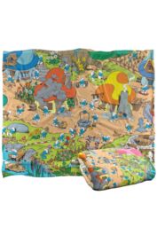 The Smurfs Smurf Village Silky Touch Super Soft Throw Blanket 152 X 127 cm in White - thumbnail 2