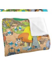 The Smurfs Smurf Village Silky Touch Super Soft Throw Blanket 152 X 127 cm in White - thumbnail 3
