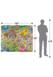The Smurfs Smurf Village Silky Touch Super Soft Throw Blanket 152 X 127 cm in White - thumbnail 5