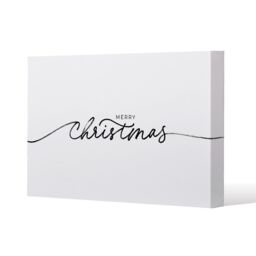 Benjamin Tate Design Merry christmas hand drawn lettering (canvas) / 114 x 77 x 4cm in Natural - Size: 114 x 77 x 4 cm - thumbnail 1