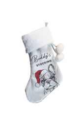 Personalised Memento Company Personalised Dog Breed Christmas Stocking in Grey - thumbnail 1