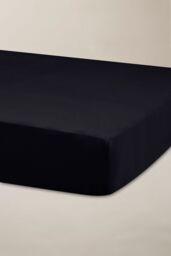 Ted Baker 'TB Plain Dye' Cotton Sateen Fitted Sheet in Black - Size: King - thumbnail 1