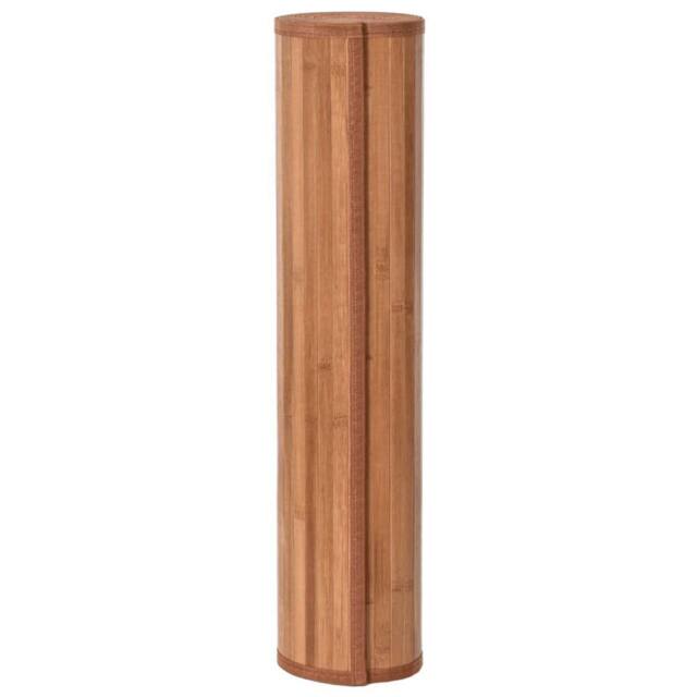 Berkfield Home Rug Square Natural100x100 cm Bamboo in Brown - Size: Medium - image 1