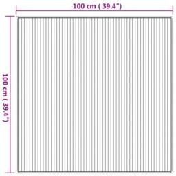 Berkfield Home Rug Square Natural100x100 cm Bamboo in Brown - Size: Medium - thumbnail 8