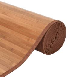 Berkfield Home Rug Square Natural100x100 cm Bamboo in Brown - Size: Medium - thumbnail 4