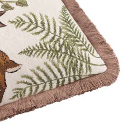 Wylder Fable Rabbits Embroidered 100% Cotton Cushion - Size: 45 cm x 45 cm - thumbnail 5