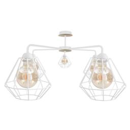 Netlighting Foskal Semi Flush Light White Wood 70cm 5x E27