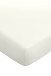 Bianca '180 Thread Count Egyptian Cotton' Fitted Sheet in Cream - Size: Double - thumbnail 2