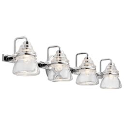 Netlighting Kichler Talland Bathroom Wall Lamp Polished Chrome IP44 in Grey - thumbnail 1