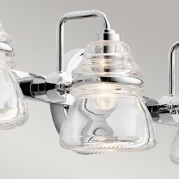 Netlighting Kichler Talland Bathroom Wall Lamp Polished Chrome IP44 in Grey - thumbnail 3