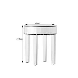 Comfy Living Ltd Circular Mirrored Side Table Chrome Finish in Silver - thumbnail 4