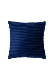 BHS Luxury Ribbon Velvet Cushion in Navy - Size: 45 cm x 45 cm - thumbnail 2