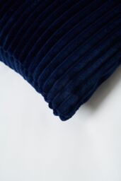 BHS Luxury Ribbon Velvet Cushion in Navy - Size: 45 cm x 45 cm - thumbnail 4