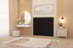 "Somnior Austin Plush Velvet 54"" Floor Standing Upholstered Divan Headboard in Black - Size: Single" - thumbnail 2