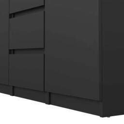 Wyld Haus Budapest Matt Black Sideboard 4 Drawers 2 Doors Laminated Board - thumbnail 8
