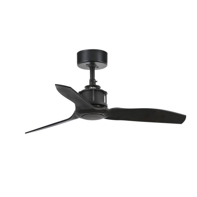 Netlighting Just Fan Matt black ceiling fan with DC motor 3 Blades 81cm - image 1