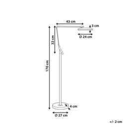 Wyld and Coco LED Floor Lamp 170cm Dark Grey Dimmable Adjustable Colour Temperature - thumbnail 3
