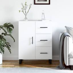 Berkfield Home Sideboard White 69.5x34x90 cm Engineered Wood - thumbnail 2