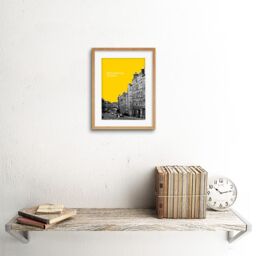 "Artery8 Wall Art Print Edinburgh Broughton Street Yellow Framed 9X7 in Beige - Size: W7"" x H9""" - thumbnail 2