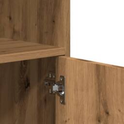 Berkfield Home Rolling¬†Cabinet Artisian Oak 55x40x91 cm Engineered Wood in Brown - Size: 55 x 40 x 91 cm - thumbnail 8