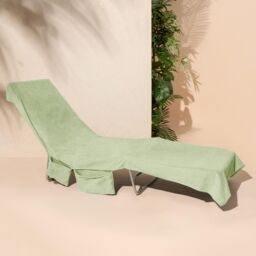 OHS Beach Towel Bag Microfibre Quick Dry Absorbent Bath Large Travel Spa in Pale Green