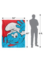 The Smurfs Closeup Silky Touch Super Soft Throw Blanket 152 X 127 cm in White - thumbnail 5