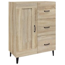 Berkfield Home Sideboard Sonoma Oak 69.5x34x90 cm Engineered Wood in Brown - thumbnail 2