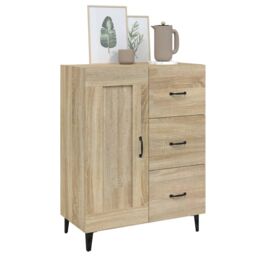 Berkfield Home Sideboard Sonoma Oak 69.5x34x90 cm Engineered Wood in Brown - thumbnail 4