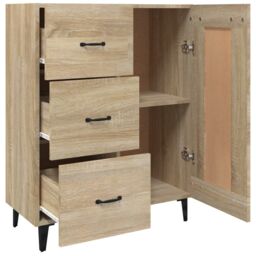 Berkfield Home Sideboard Sonoma Oak 69.5x34x90 cm Engineered Wood in Brown - thumbnail 6
