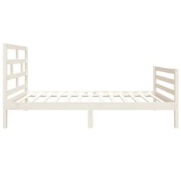 Berkfield Home Bed Frame White 90x190 cm Single Solid Wood - thumbnail 5